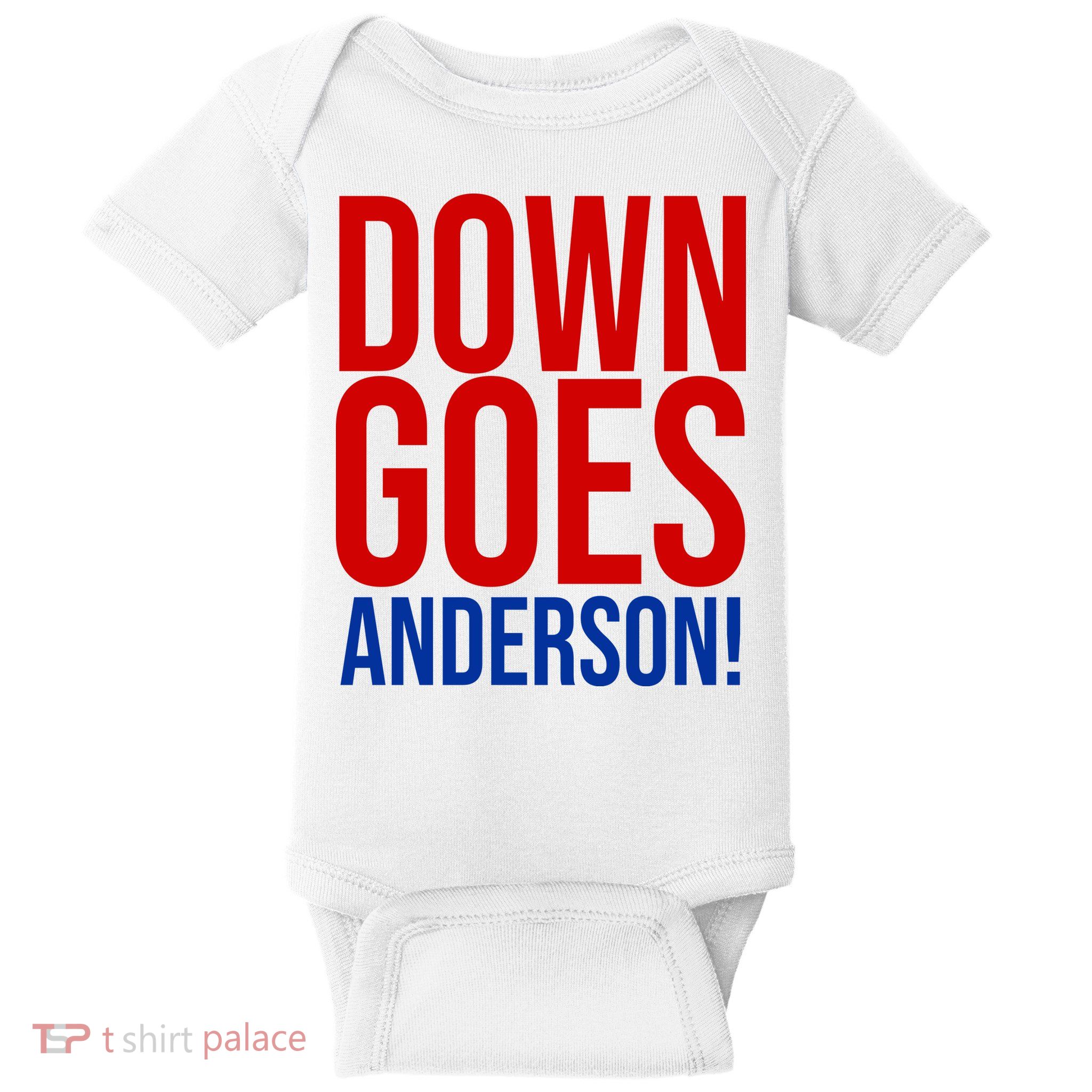 Down Goes Anderson Cleveland Vs Chicago Fight Baseball Baby Bodysuit