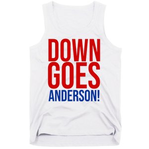 Down Goes Anderson Cleveland Vs Chicago Fight Baseball Tank Top