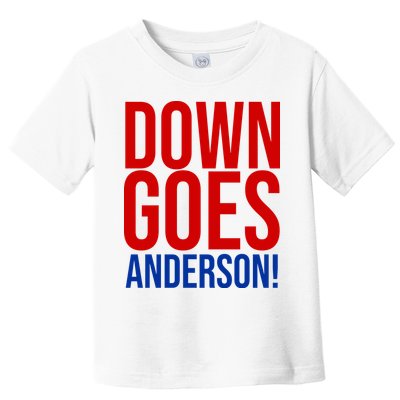 Down Goes Anderson Cleveland Vs Chicago Fight Baseball Toddler T-Shirt