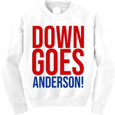 Down Goes Anderson Cleveland Vs Chicago Fight Baseball Kids Sweatshirt