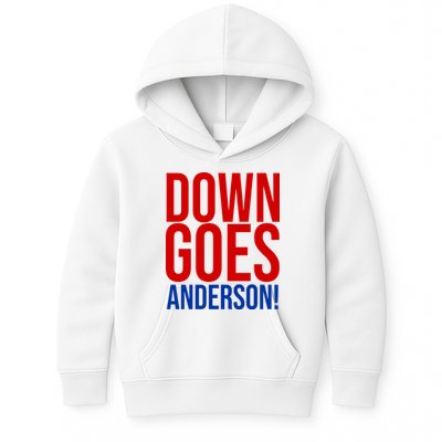 Down Goes Anderson Cleveland Vs Chicago Fight Baseball Kids Hoodie