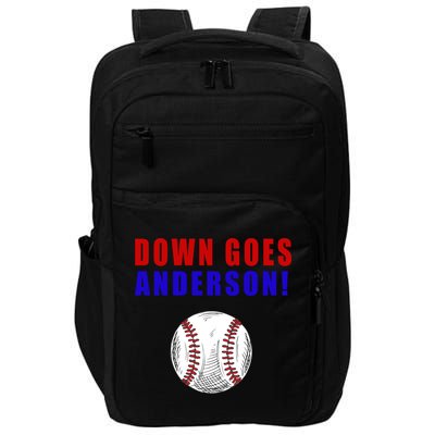 Down Goes Anderson Funny Cleveland Vs Chicago Fight Baseball Impact Tech Backpack