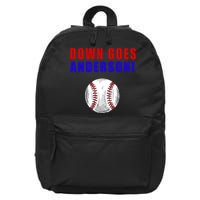 Down Goes Anderson Funny Cleveland Vs Chicago Fight Baseball 16 in Basic Backpack