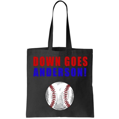 Down Goes Anderson Funny Cleveland Vs Chicago Fight Baseball Bag