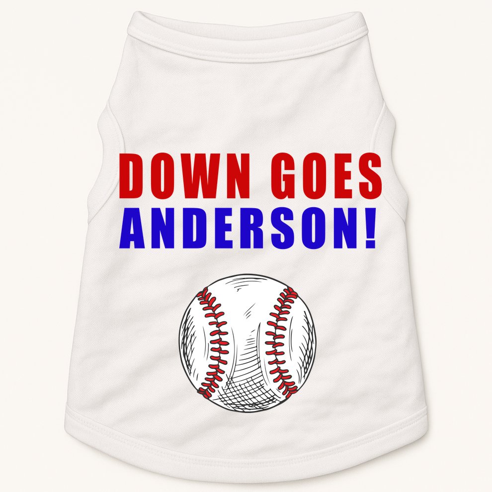 Down Goes Anderson Funny Cleveland Vs Chicago Fight Baseball Doggie Tank