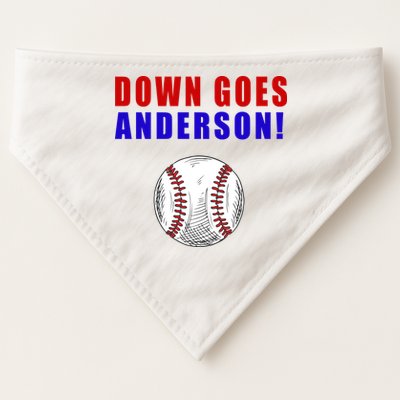Down Goes Anderson Funny Cleveland Vs Chicago Fight Baseball USA-Made Doggie Bandana