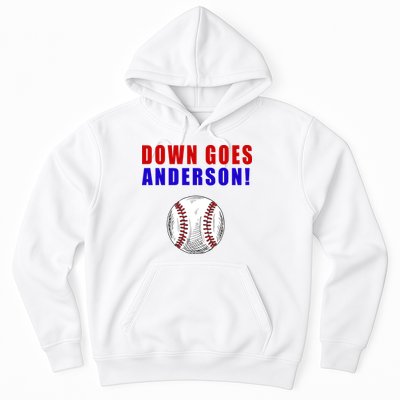 Down Goes Anderson Funny Cleveland Vs Chicago Fight Baseball Hoodie