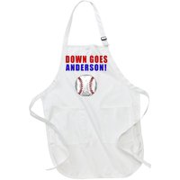 Down Goes Anderson Funny Cleveland Vs Chicago Fight Baseball Full-Length Apron With Pockets