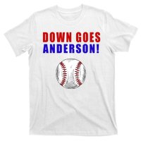 Down Goes Anderson Funny Cleveland Vs Chicago Fight Baseball T-Shirt