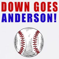 Down Goes Anderson Funny Cleveland Vs Chicago Fight Baseball Ladies Essential Flowy Tank
