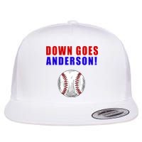 Down Goes Anderson Funny Cleveland Vs Chicago Fight Baseball Flatbill Hat