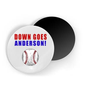 Down Goes Anderson Funny Cleveland Vs Chicago Fight Baseball Magnet