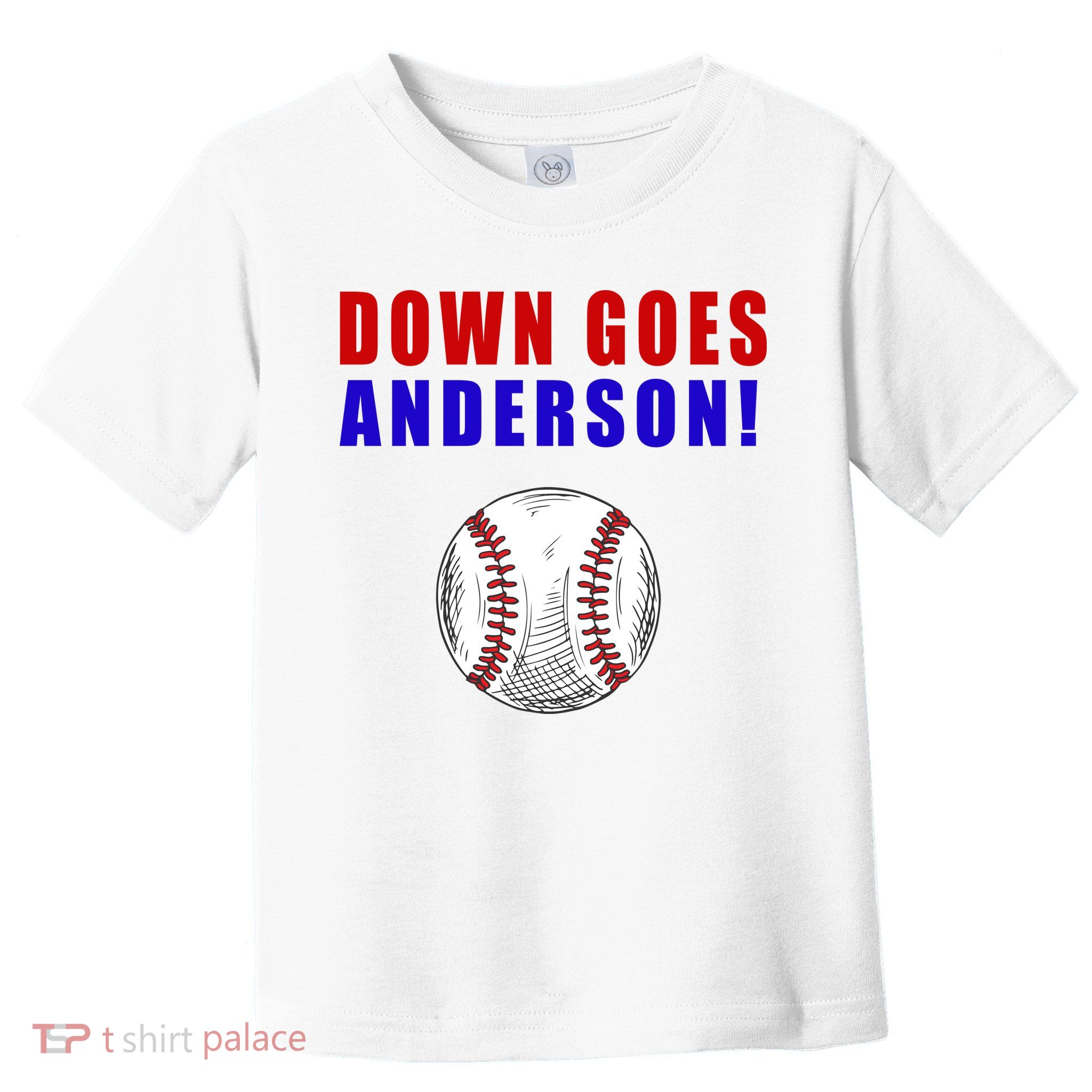 Down Goes Anderson Funny Cleveland Vs Chicago Fight Baseball Toddler T-Shirt
