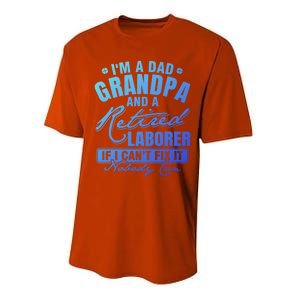 Dad Grandpa And A Retired Laborer Funny Xmas/Fathers Day Gift Performance Sprint T-Shirt