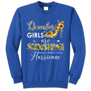 December Girls Are Sunshine Mixed With Hurricane Sunflower Funny Gift Sweatshirt