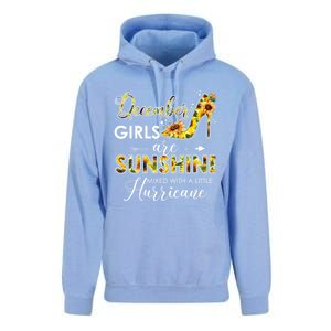 December Girls Are Sunshine Mixed With Hurricane Sunflower Funny Gift Unisex Surf Hoodie