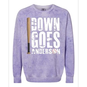 Down Goes Anderson Baseball Colorblast Crewneck Sweatshirt