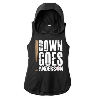 Down Goes Anderson Baseball Ladies PosiCharge Tri-Blend Wicking Draft Hoodie Tank