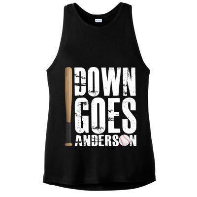 Down Goes Anderson Baseball Ladies PosiCharge Tri-Blend Wicking Tank
