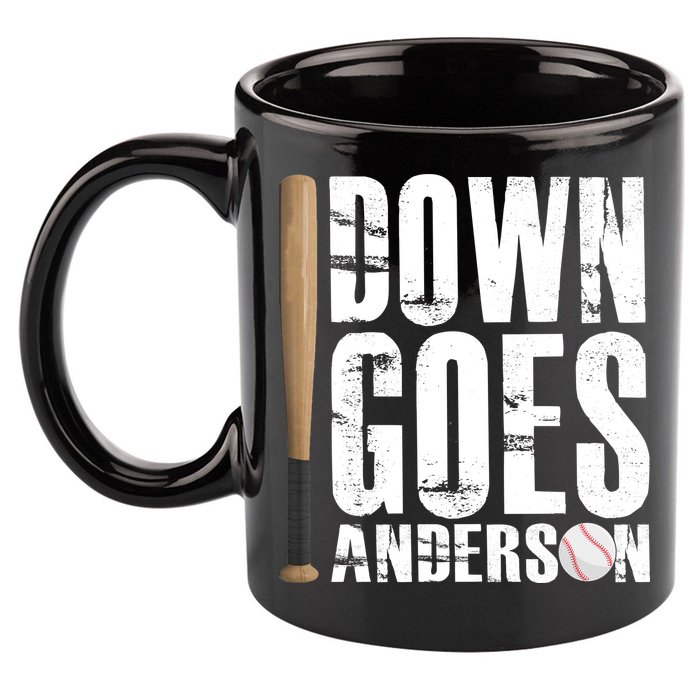 Down Goes Anderson Baseball 11oz C Handle Ceramic Mug