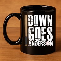 Down Goes Anderson Baseball 11oz C Handle Ceramic Mug