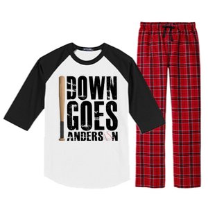 Down Goes Anderson Baseball Raglan Sleeve Pajama Set