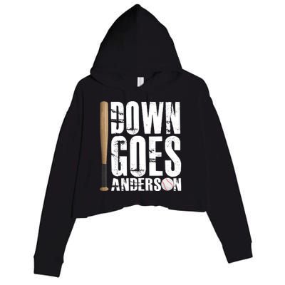 Down Goes Anderson Baseball Crop Fleece Hoodie