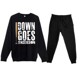 Down Goes Anderson Baseball Premium Crewneck Sweatsuit Set