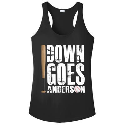 Down Goes Anderson Baseball Ladies PosiCharge Competitor Racerback Tank