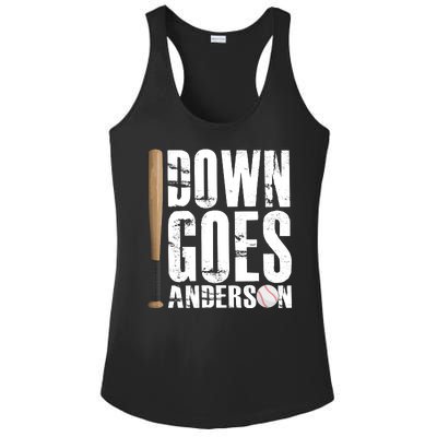 Down Goes Anderson Baseball Ladies PosiCharge Competitor Racerback Tank