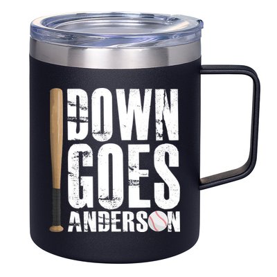 Down Goes Anderson Baseball 12oz Stainless Steel Coffee Mug