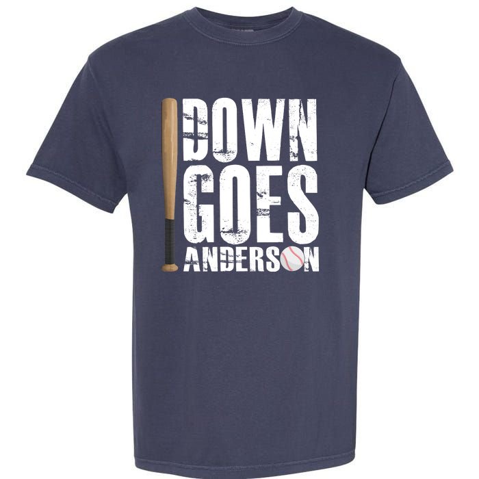 Down Goes Anderson Baseball Garment-Dyed Heavyweight T-Shirt