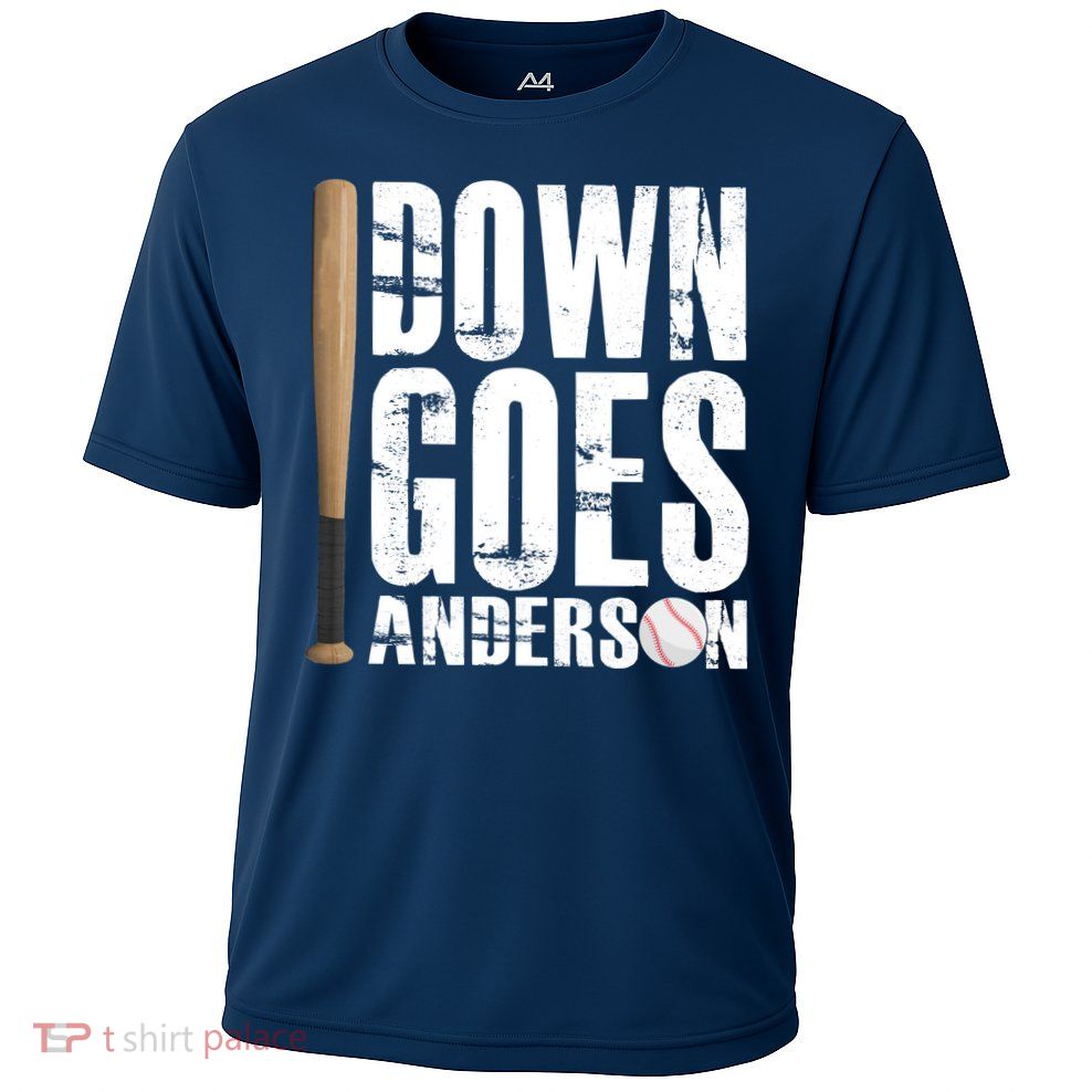 Down Goes Anderson Baseball Cooling Performance Crew T-Shirt