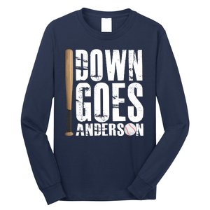 Down Goes Anderson Baseball Long Sleeve Shirt