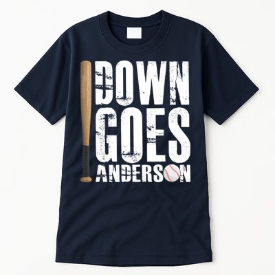 Down Goes Anderson Baseball Tall T-Shirt