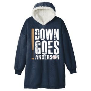 Down Goes Anderson Baseball Hooded Wearable Blanket