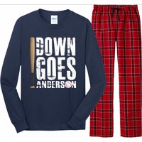 Down Goes Anderson Baseball Long Sleeve Pajama Set