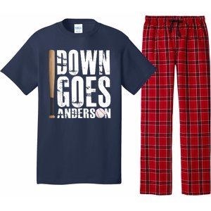 Down Goes Anderson Baseball Pajama Set