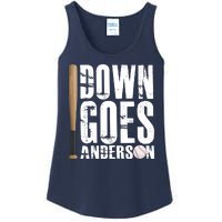 Down Goes Anderson Baseball Ladies Essential Tank