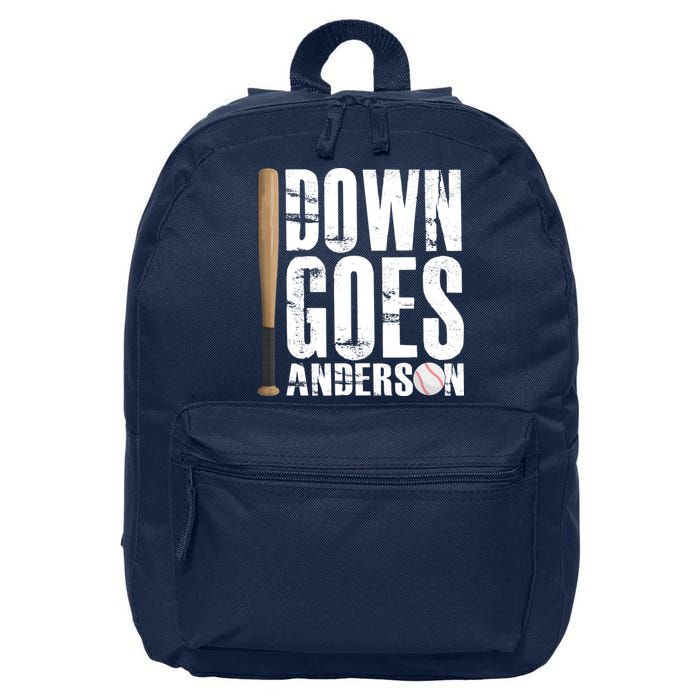 Down Goes Anderson Baseball 16 in Basic Backpack