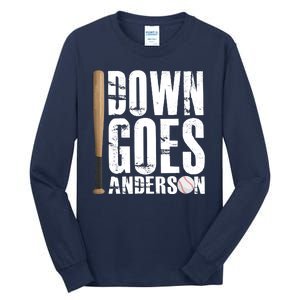 Down Goes Anderson Baseball Tall Long Sleeve T-Shirt