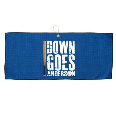 Down Goes Anderson Baseball Large Microfiber Waffle Golf Towel
