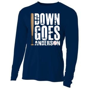 Down Goes Anderson Baseball Cooling Performance Long Sleeve Crew