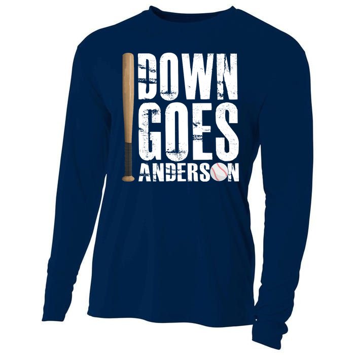 Down Goes Anderson Baseball Cooling Performance Long Sleeve Crew