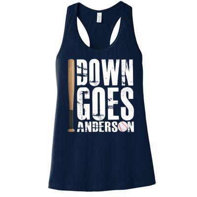 Down Goes Anderson Baseball Women's Racerback Tank