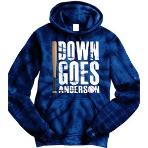 Down Goes Anderson Baseball Tie Dye Hoodie