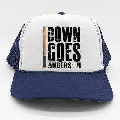 Down Goes Anderson Baseball Trucker Hat