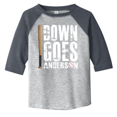 Down Goes Anderson Baseball Toddler Fine Jersey T-Shirt