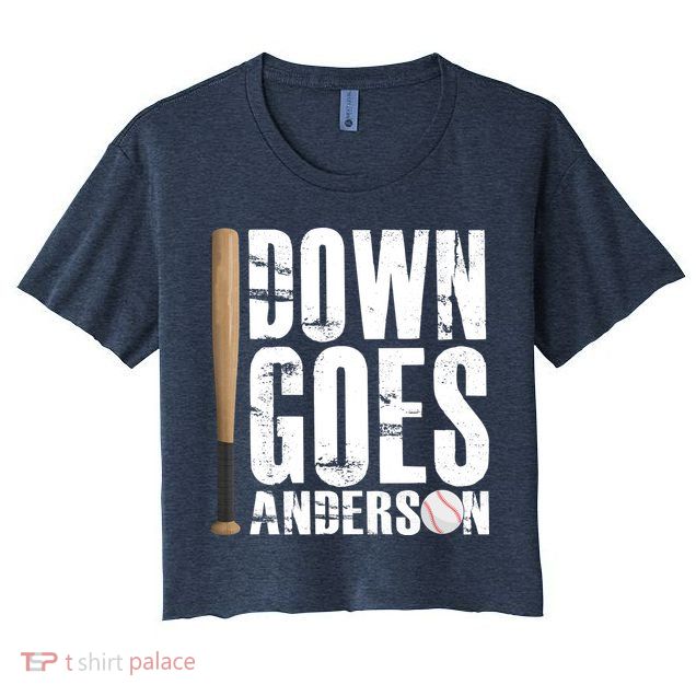 Down Goes Anderson Baseball Crop Top