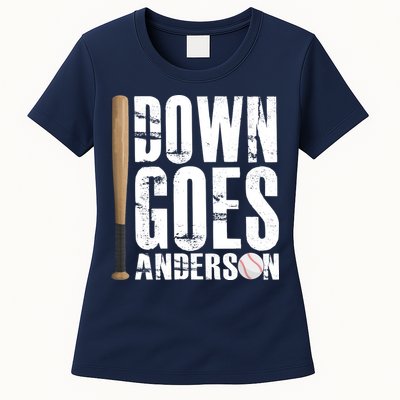 Down Goes Anderson Baseball Womens T-Shirt